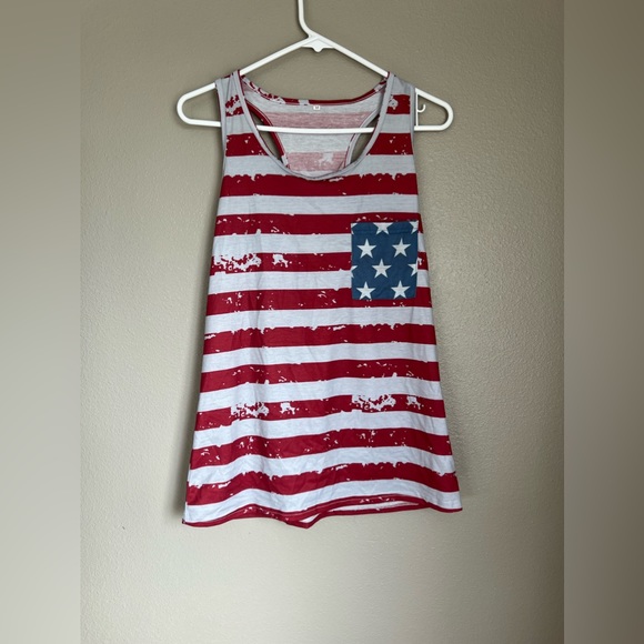 Amazon Tops - American flag tank